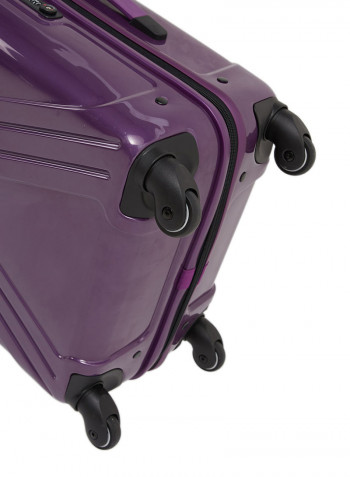 Polycarbonate Travel Rolling Luggage Purple