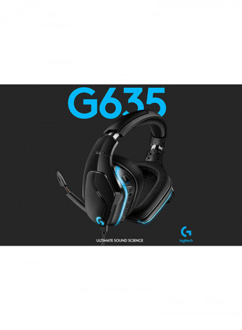 G635 7.1 Surround Sound Lightsync Gaming Headset Black