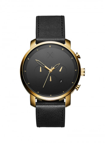 Men's Leather Analog Wrist Watch D-MC01GL