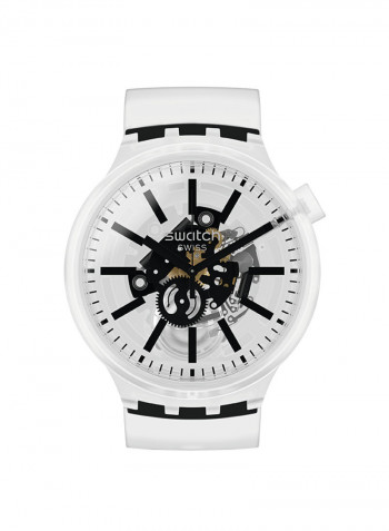 Black In Jelly Transparent Silicon Strap Watch