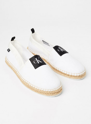 Logo Badge Espadrilles White
