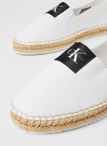 Logo Badge Espadrilles White