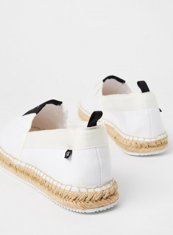 Logo Badge Espadrilles White