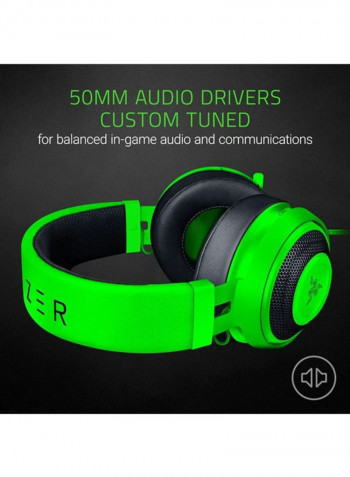 Kraken Wired Gaming Headset Black/Green