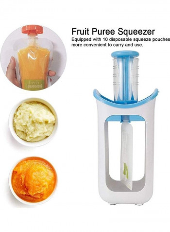 Fruit Paste Squeezer Pouch Filling Station Blue/White