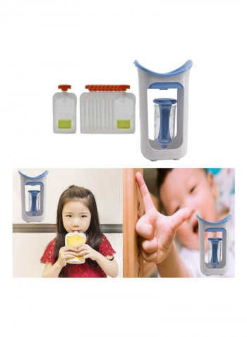 Fruit Paste Squeezer Pouch Filling Station Blue/White