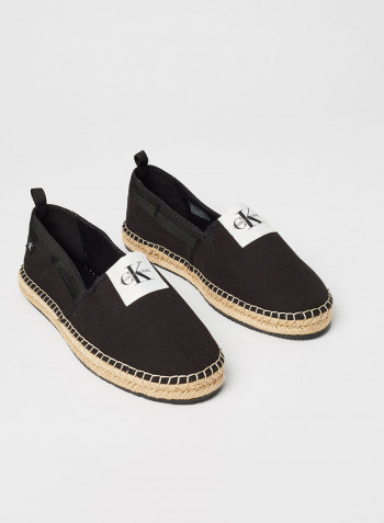 Logo Patch Espadrilles Black