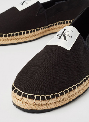 Logo Patch Espadrilles Black