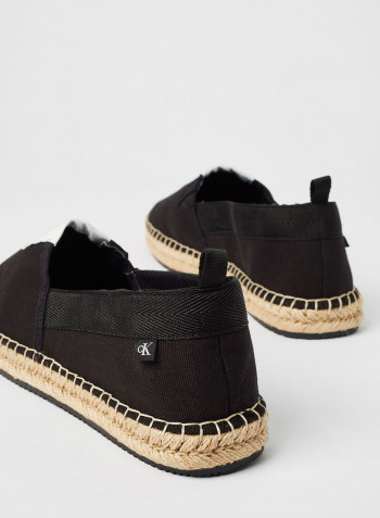 Logo Patch Espadrilles Black