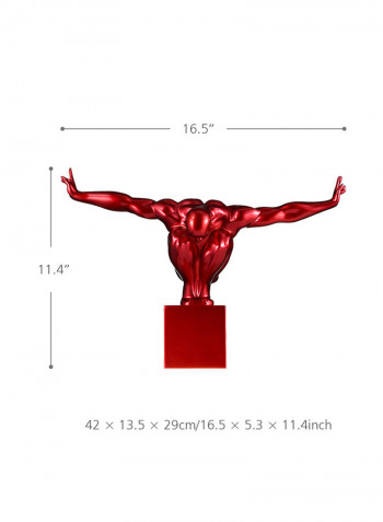 Diver Fiberglass Sculpture Red 2.25kg