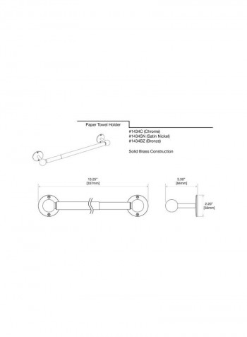 Towel Holder Satin Nickel