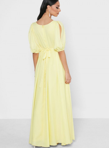 Fashionable Maxi Dress Yellow