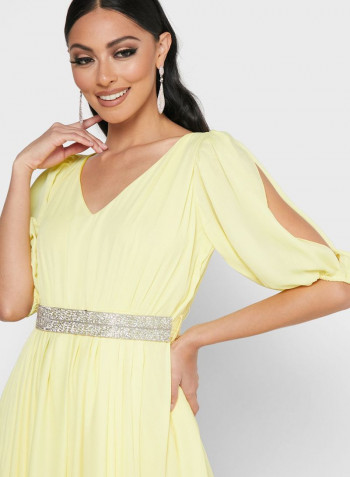 Fashionable Maxi Dress Yellow