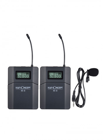 M-8 UHF Wireless Lavalier Lapel Black