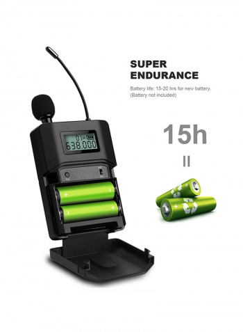 M-8 UHF Wireless Lavalier Lapel Black