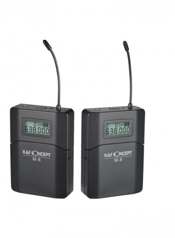 M-8 UHF Wireless Lavalier Lapel Black