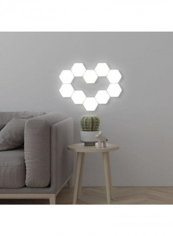10-Piece Touch Sensor Wall Decorative Lamp White