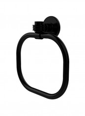 Continental Collection Dotted Accents Towel Ring Black 9x9x7inch
