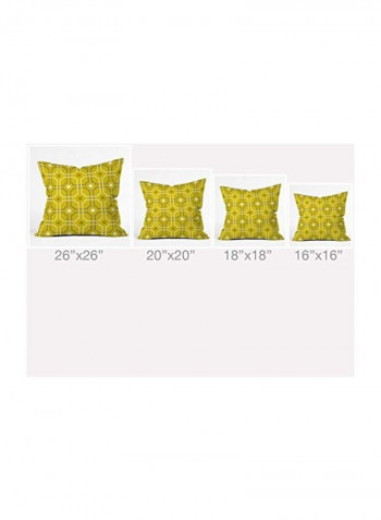 Lattice Printed Throw Pillow Green/White/Grey M