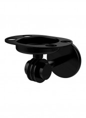 Satellite Orbit Two Collection Tumbler And Toothbrush Holder Black 4.5x3.5x3inch