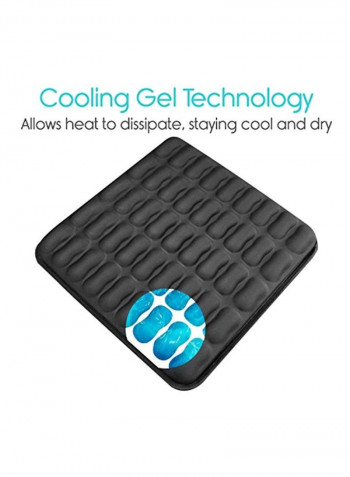 Gel Seat Cushion Black 16x16inch