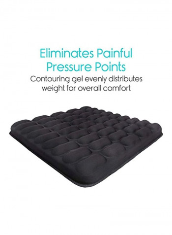 Gel Seat Cushion Black 16x16inch