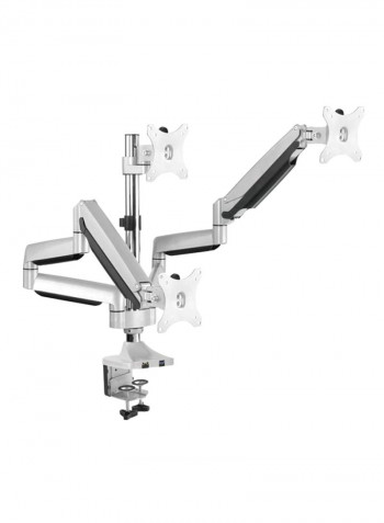Triple Monitor With Spring Stand Silver