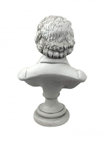 Decorative Great Composer Beethoven Sculpture White 4.5x7.5x13.5inch