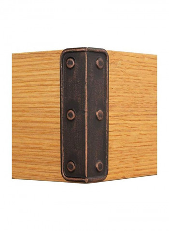 Wooden Wall Mounted Floating Shelf Brown/Black 24x5x3inch