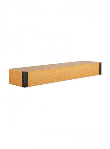 Wooden Wall Mounted Floating Shelf Brown/Black 24x5x3inch