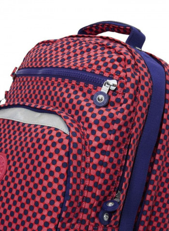 Polka Dot Kids Backpack, 24.5 Litres Pink/Blue/Silver