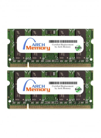 2-Piece SODIMM DDR2 RAM For HP G60-324CA 2GB Multicolour