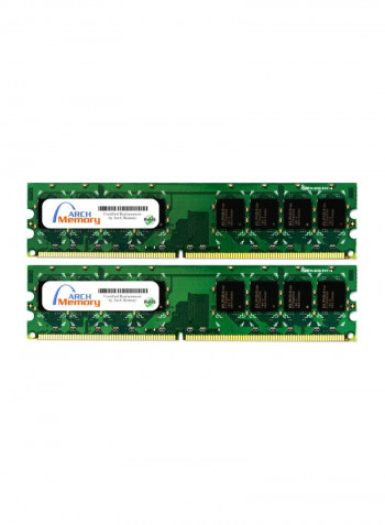 2-Piece UDIMM DDR2 RAM For HP Pavilion Slimline S5107FR 2GB Multicolour