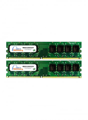 2-Piece UDIMM DDR2 RAM For Lenovo Think Centre M55e 9645-G2U 2GB Multicolour