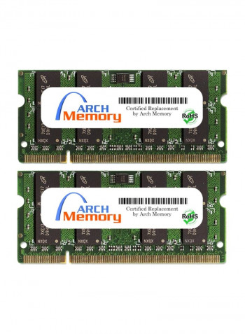 2-Piece SO-DIMM DDR2 RAM Set For HP Pavilion Entertainment dv7-1225ez 2GB Multicolour