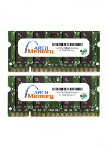 2-Piece SODIMM DDR2 RAM For HP Premium HDX X16-1299EB 2GB Multicolour