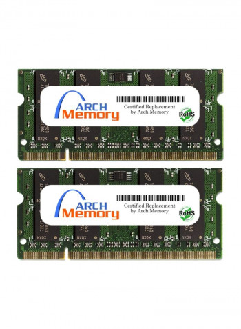 2-Piece SODIMM DDR2 RAM For HP Pavilion Entertainment dv7-1289eg 2GB Multicolour