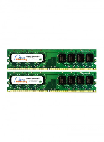 2-Piece UDIMM DDR2 RAM For Lenovo Think Centre M52 9210-W2U 2GB Multicolour