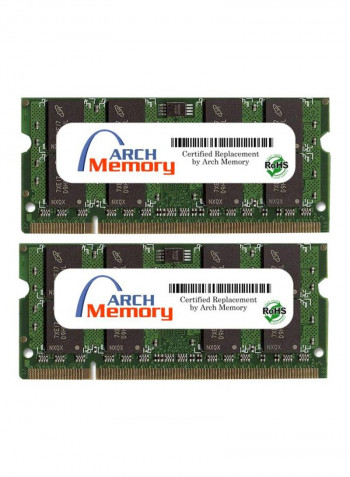 2-Piece So-dimm DDR2 RAM For Dell Precision M65 2GB Multicolour
