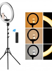18" Dimmable LED Ring Light Kit Black reviews 18" Dimmable LED Ring Light Kit Black