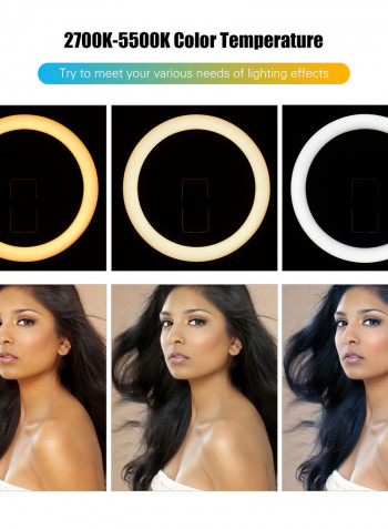 18" Dimmable LED Ring Light Kit Black