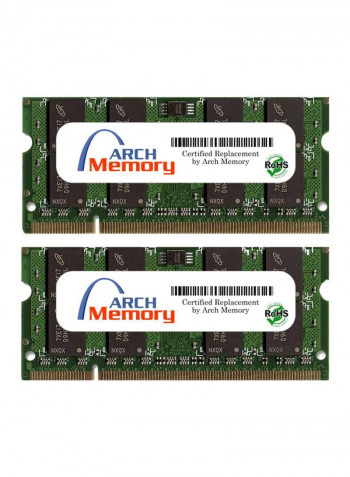 2-Piece DDR2 RAM Set For Lenovo ThinkPad X61 2GB Green