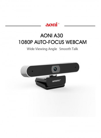 A30 HD Webcam With Mic Black/Grey