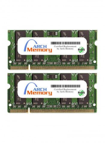 2-Piece SODIMM DDR2 RAM For HP Pavilion Entertainment dv7-1270eg 2GB Multicolour