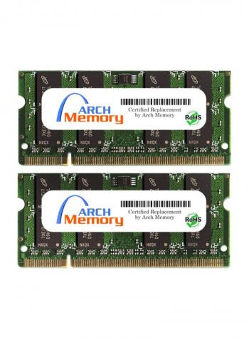 2-Piece SODIMM DDR2 RAM For HP TouchSmart tx2-1270US 2GB Multicolour