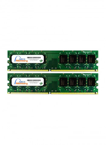 2-Piece UDIMM DDR2 RAM For HP Pavilion P6030A 2GB Multicolour