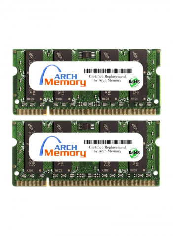 2-Piece SODIMM DDR2 RAM For HP Pavilion Entertainment dv7-1225eo 2GB