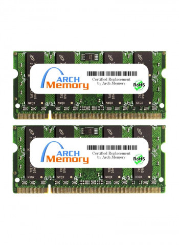 2-Piece SODIMM DDR2 RAM For HP Pavilion Entertainment DV7-1264NR 2GB Multicolour