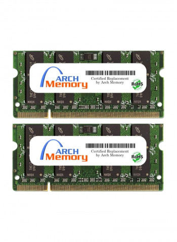 2-Piece SODIMM DDR2 RAM For HP Premium HDX X16-1275EA 2GB Multicolour