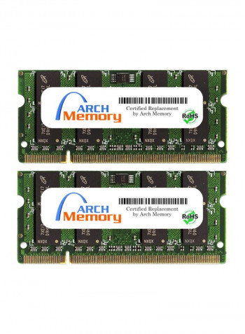 2-Piece SODIMM DDR2 RAM For HP G60-433CA 2GB Multicolour